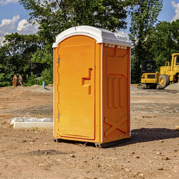 how often are the porta potties cleaned and serviced during a rental period in Harrison Georgia